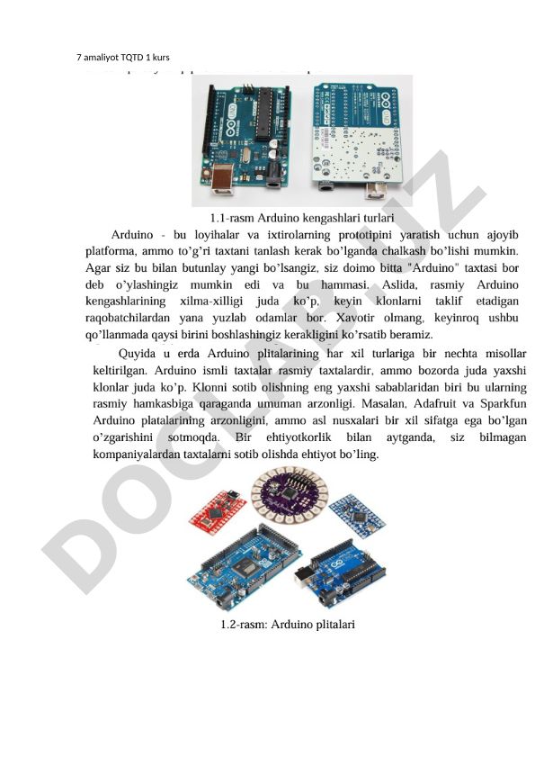 TQTD 1-kurs 7-amaliyot