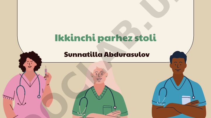 Ikkinchi parhez stoli tushunchasi va ahamiyati