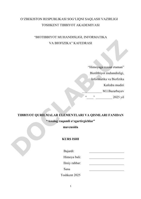 Analog raqamli o‘zgartirgichlar