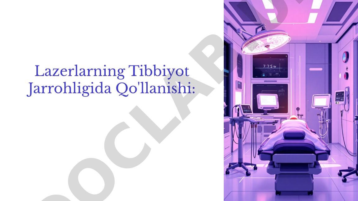 Lazerlarning Tibbiyot Jarrohligida Qo'llanishi