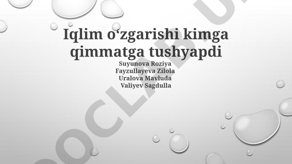 Iqlim o'zgarishining iqtisodiy va ijtimoiy ta'sirlari