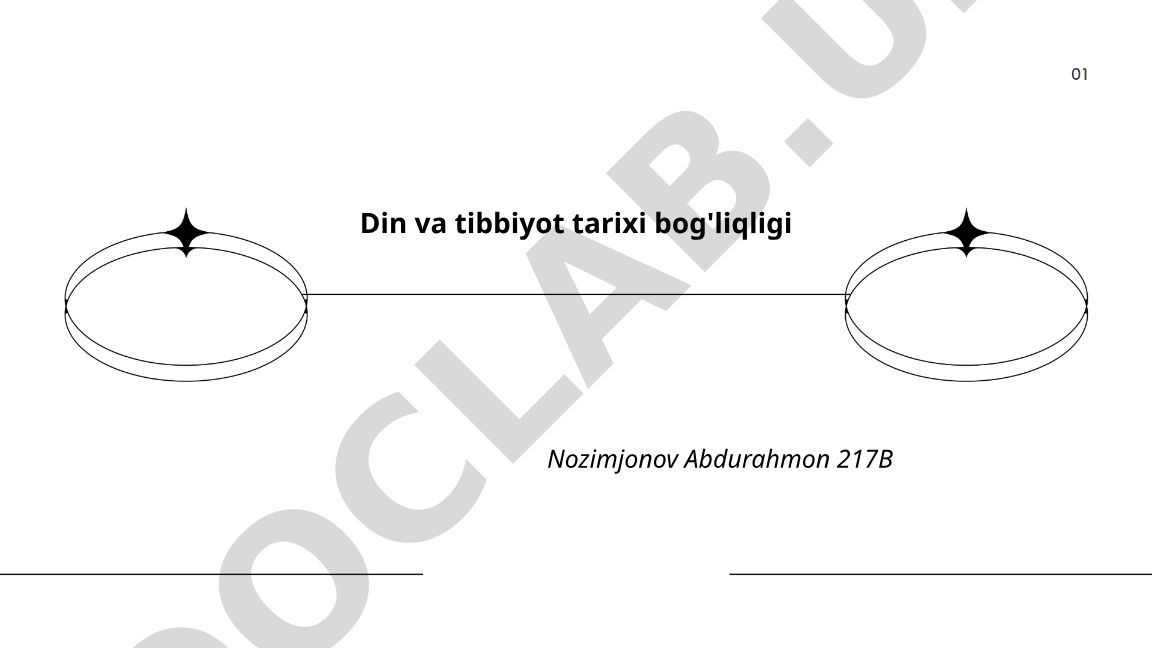 Din va tibbiyot tarixi bog'liqligi