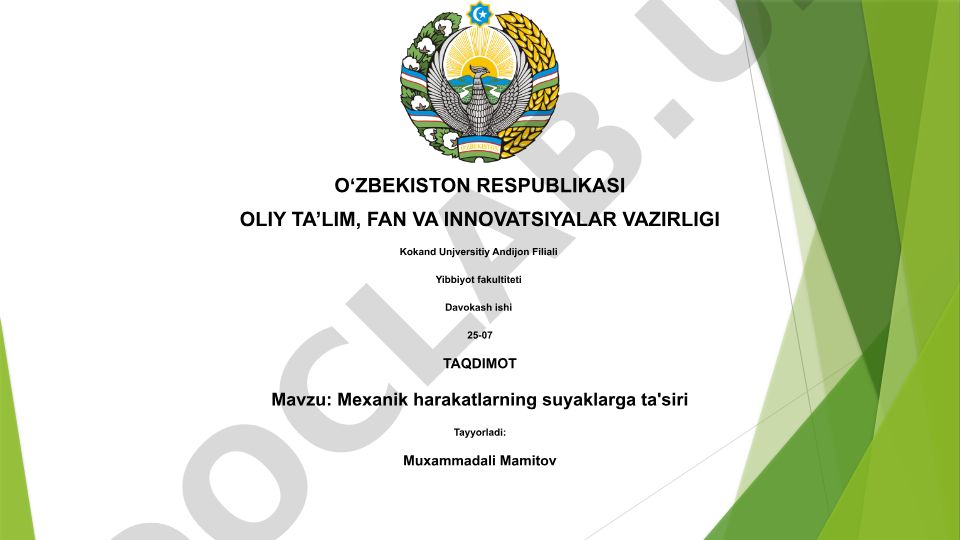 Mexanik harakatlarning suyaklarga ta'siri