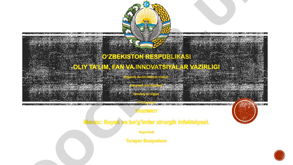 Suyak va bo'g'imlar xirurgik infektsiyasi