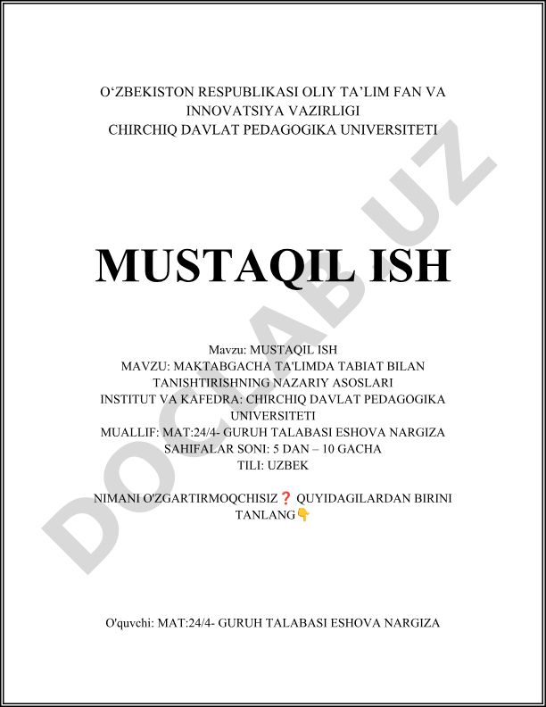 Maktabgacha ta'limda tabiat bilan tanishtirishning nazariy asoslari
