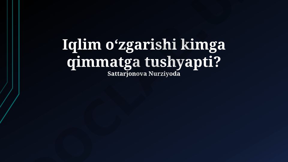 Iqlim oʻzgarishining iqtisodiy va ijtimoiy taʼsirlari