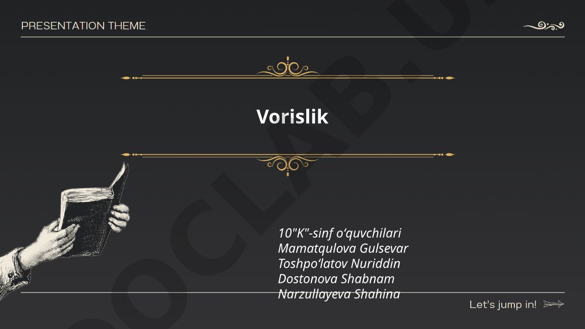 Vorislik tushunchasi va prinsiplari