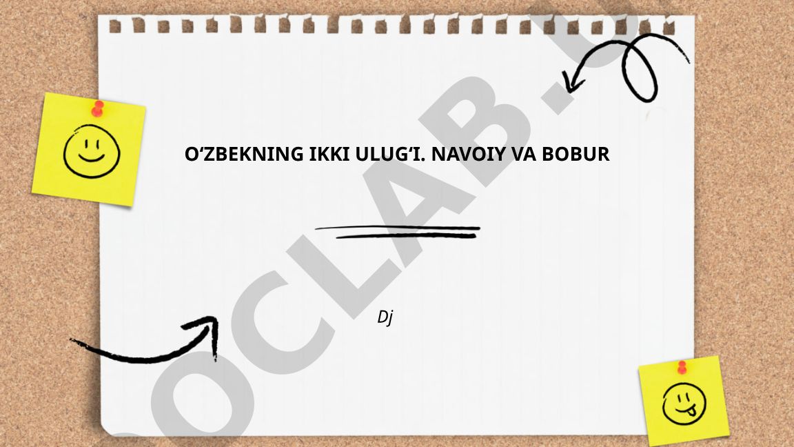 Oʻzbekning ikki ulugʻi Navoiy va Boburning hayoti va ijodi