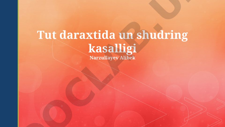 Tut daraxtida un shudring kasalligi