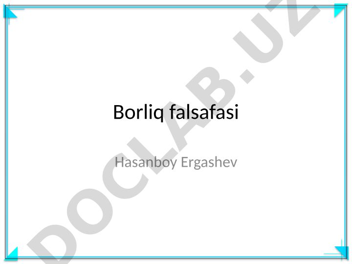 Borliq falsafasi