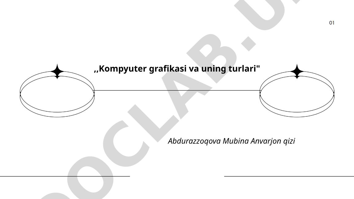 Kompyuter grafikasi va uning turlari