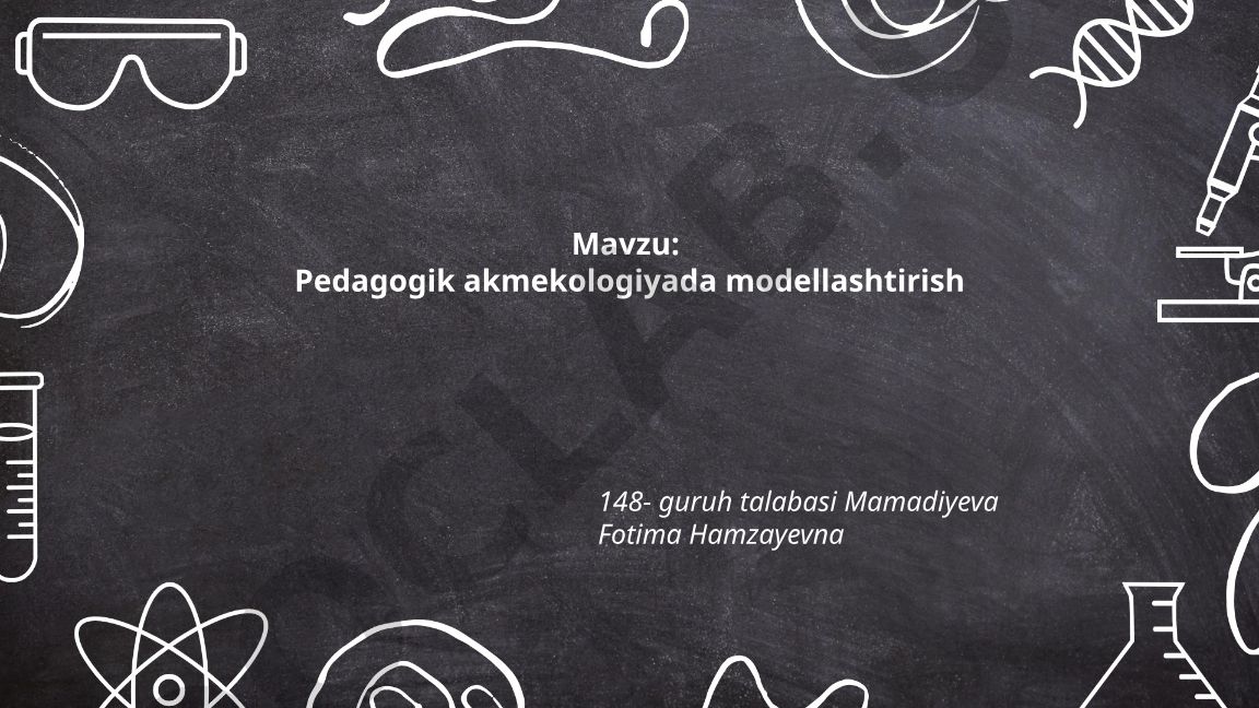 Pedagogik akmekologiyada modellashtirish