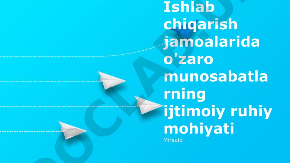 Ishlab chiqarish jamoalarida o'zaro munosabatlarning ijtimoiy ruhiy mohiyati