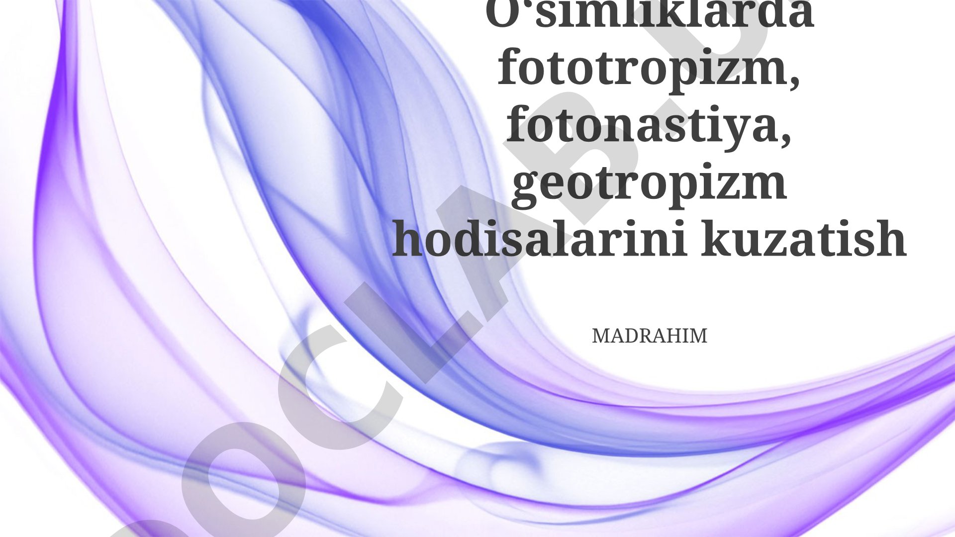 Fototropizm, Fotonastiya va Geotropizm: Asosiy tushunchalar va mexanizmlar