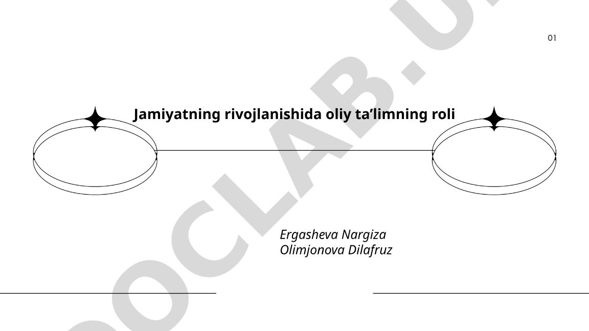 Jamiyatning rivojlanishida oliy ta’limning roli