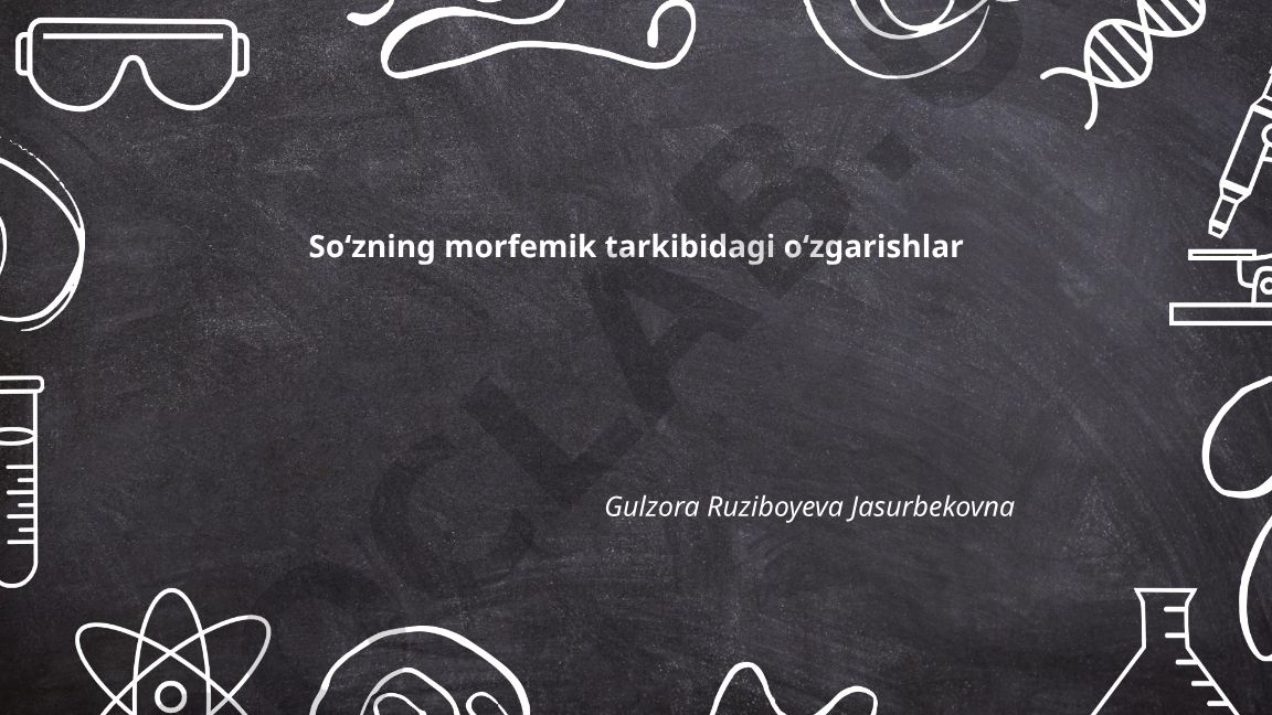 So‘zning morfemik tarkibidagi o‘zgarishlar