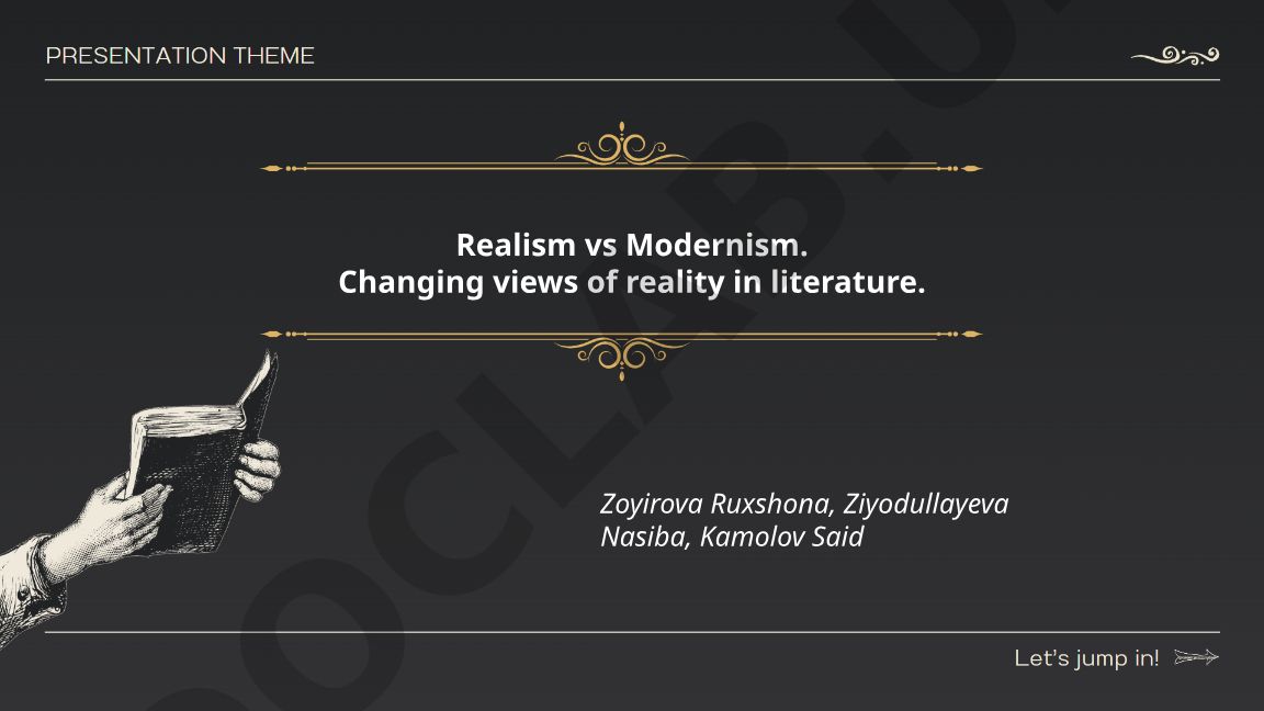 Realism vs Modernism: Changing views of reality in literature