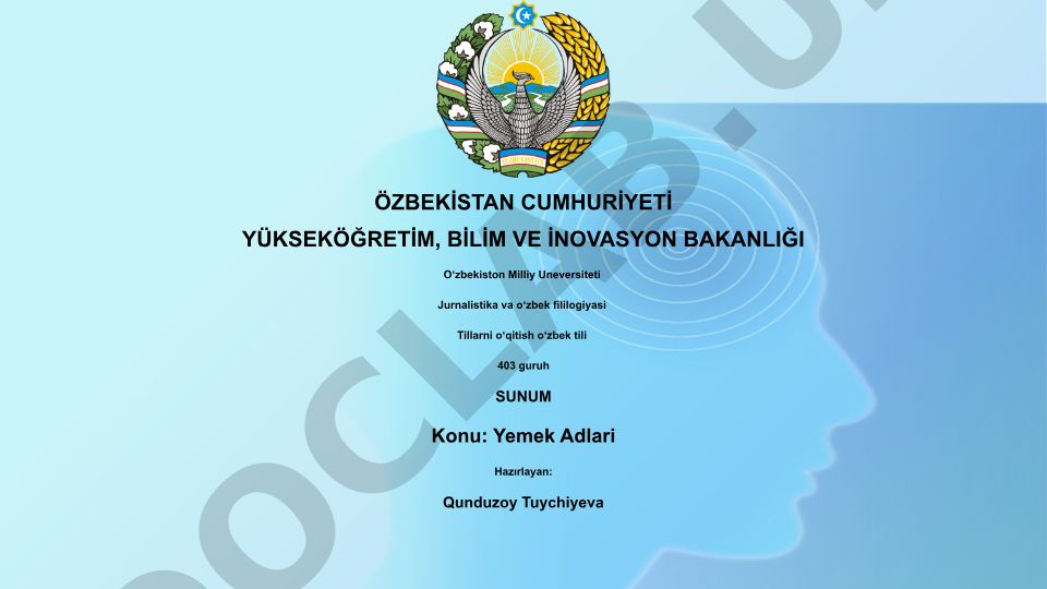 Yemek Adlari