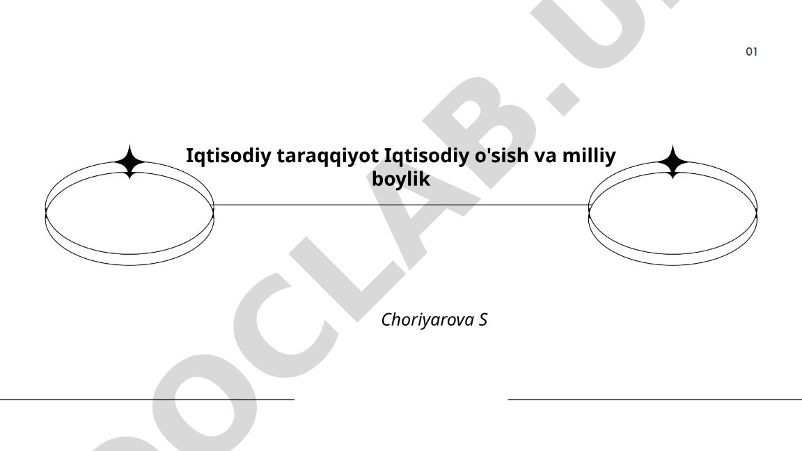 Iqtisodiy o'sish va milliy boylik