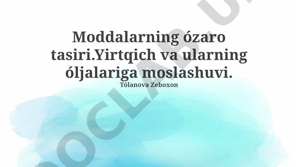 Moddalarning o'zaro ta'siri va yirtqich-o'lja moslashuvi