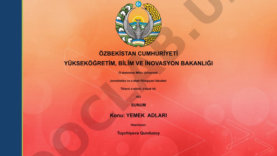 Yemek Adları