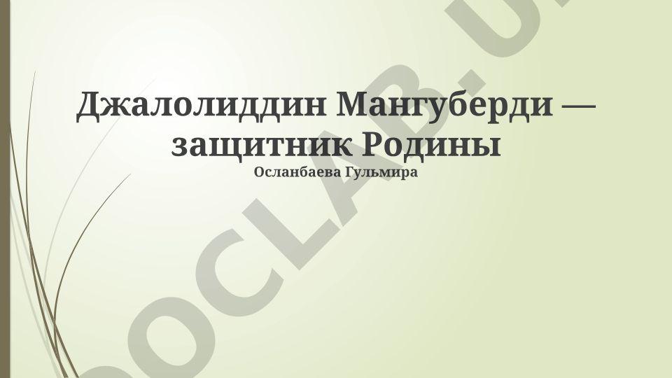Джалал ад-Дин Мангуберди: жизнь и борьба с монголами