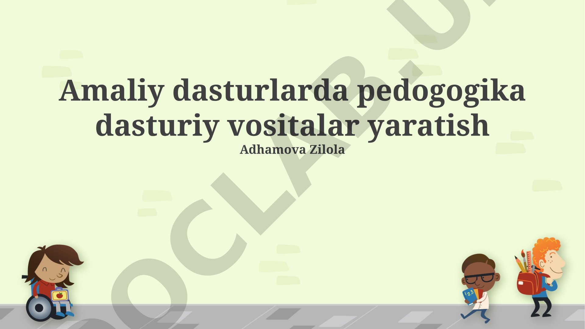 Amaliy dasturlarda pedagogik dasturiy vositalar yaratish