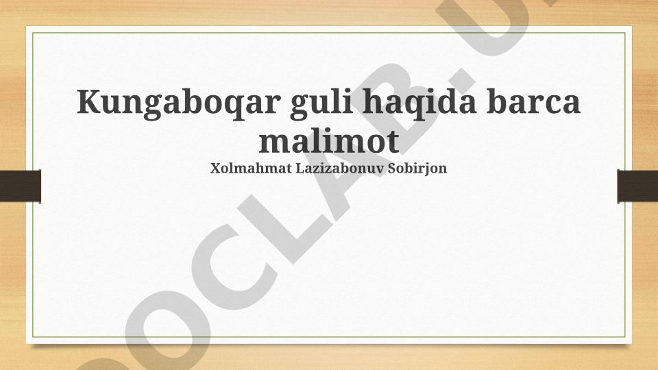 Kungaboqar guli: ta'rifi, o'stirilishi va madaniy ahamiyati