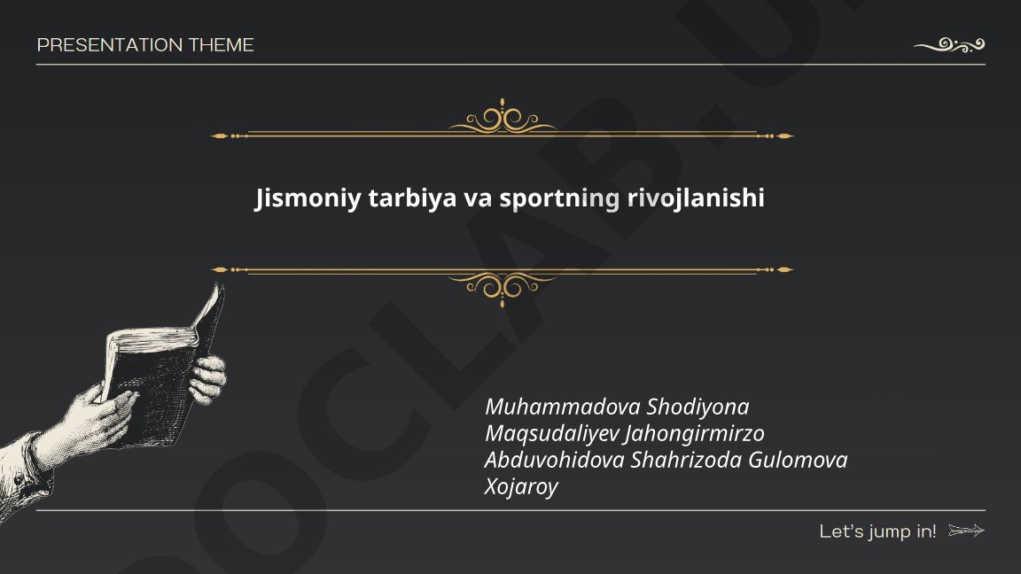 Jismoniy tarbiya va sportning rivojlanishi