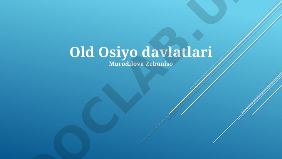 Qadimiy Markaziy Osiyo davlatlari: Tarix va Sivilizatsiya