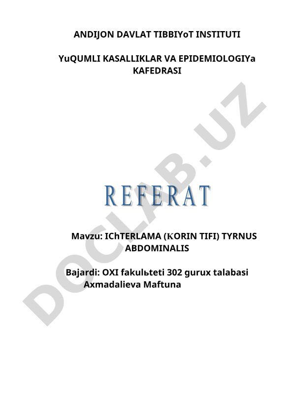 Ich terlama (korin tifi) tyrnus abdominalis