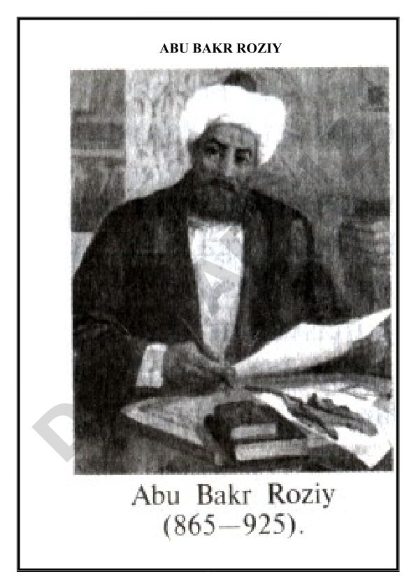 Abu Bakr Roziyning hayoti va ilmiy faoliyati