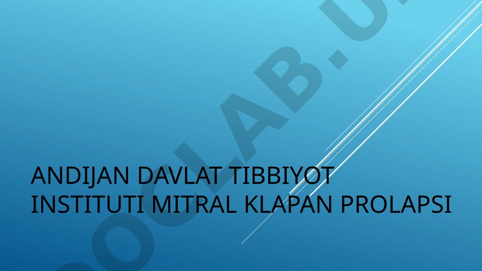 Mitral klapan prolapsi (MKP) - yurak klapan apparati buzilishi