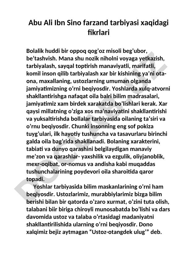 Bolalar tarbiyasida oila va jamiyatning o'rni