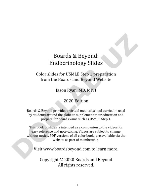 Boards & Beyond: Endocrinology Slides for USMLE Step 1