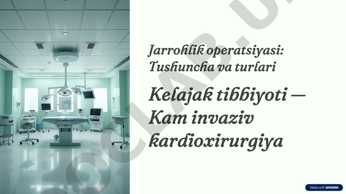 Jarrohlik operatsiyasi: Tushuncha va turlari