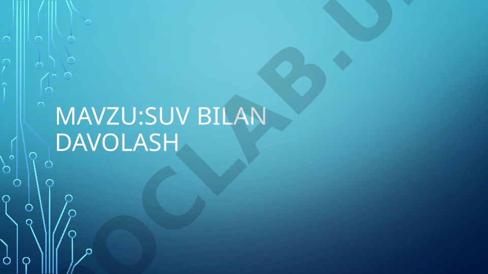 Suv bilan davolash