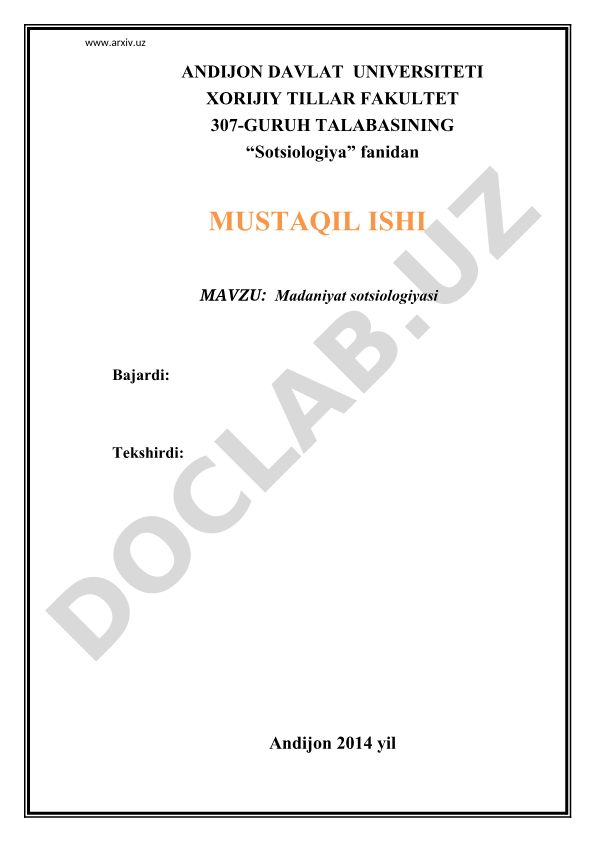 Madaniyat sotsiologiyasi