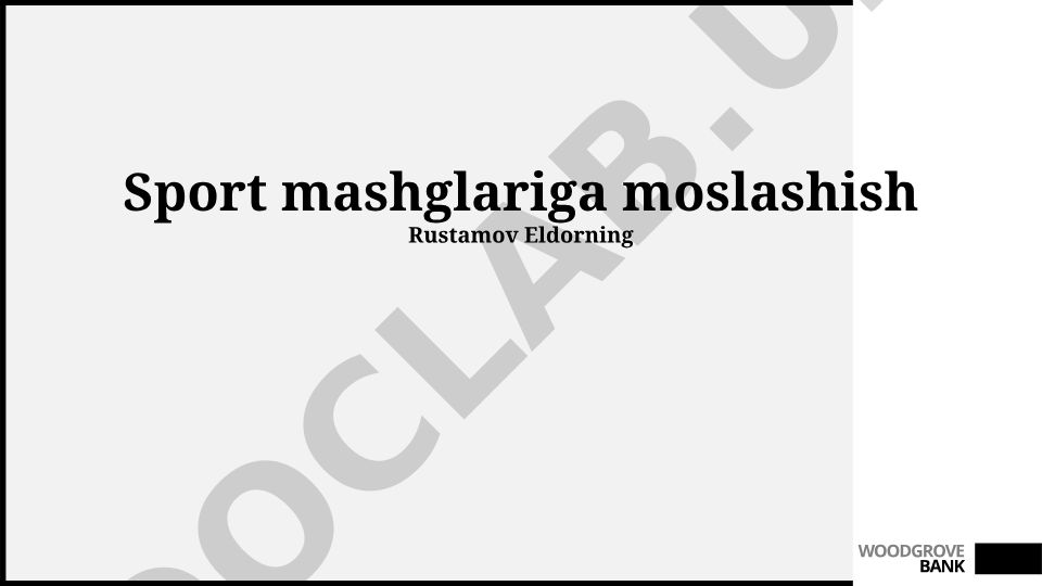 Sport mashg'ulotlariga moslashish jarayonlari