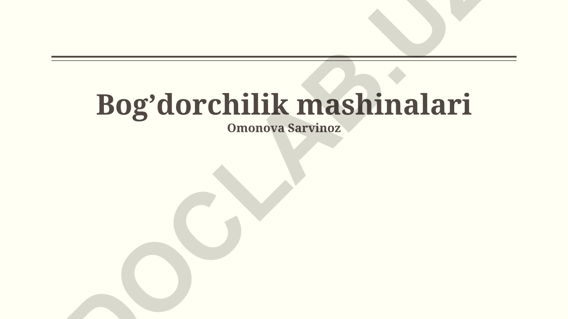 Qishloq xo'jaligi texnikalarining turlari va samarali ishlatilishi