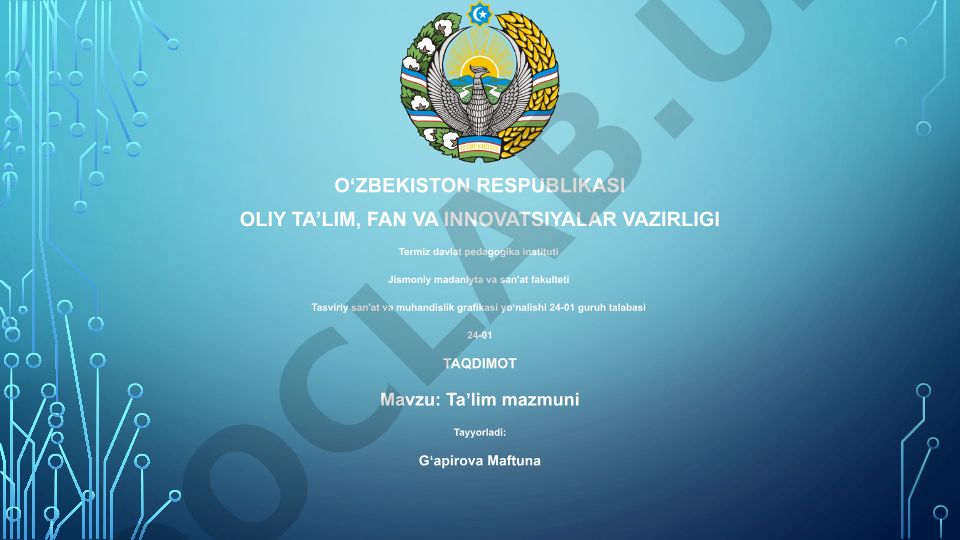 Taʼlim mazmuni