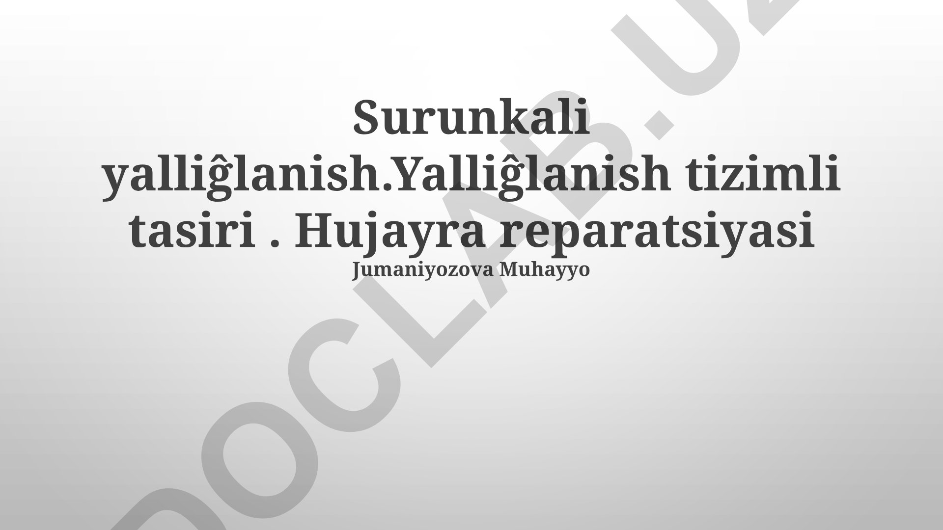 Surunkali yallig'lanishning sabablari, mexanizmlari va davolash strategiyalari