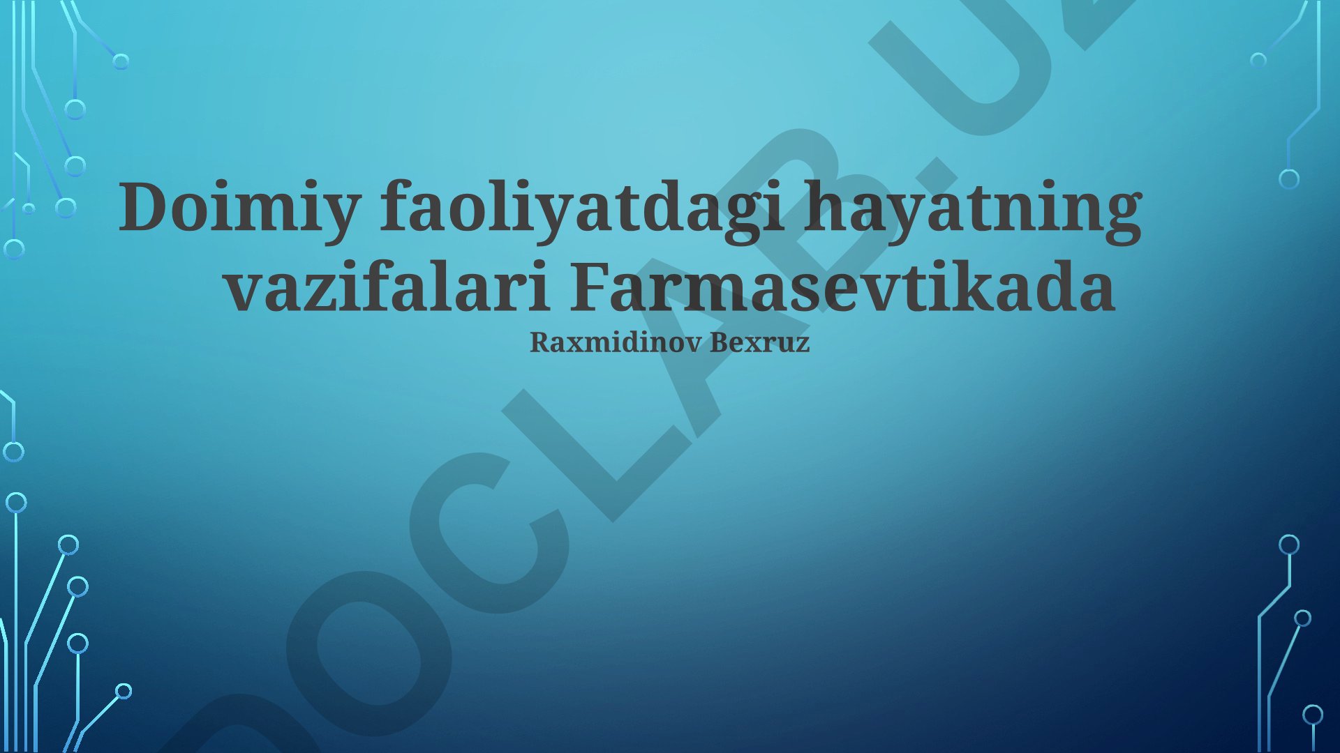 Farmatsevtikada doimiy faoliyat vazifalari va standartlar