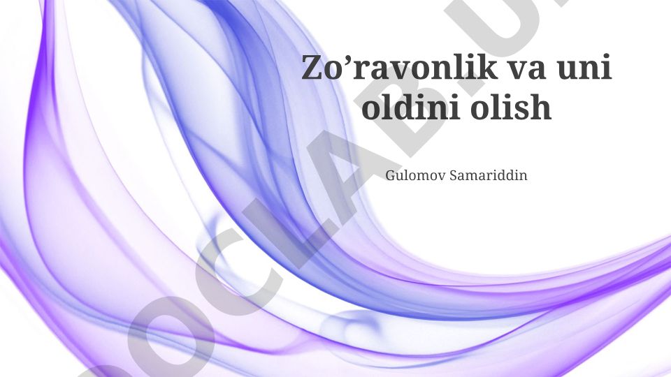 Zo'ravonlik: Sabablari, Oqibatlari va Oldini Olish