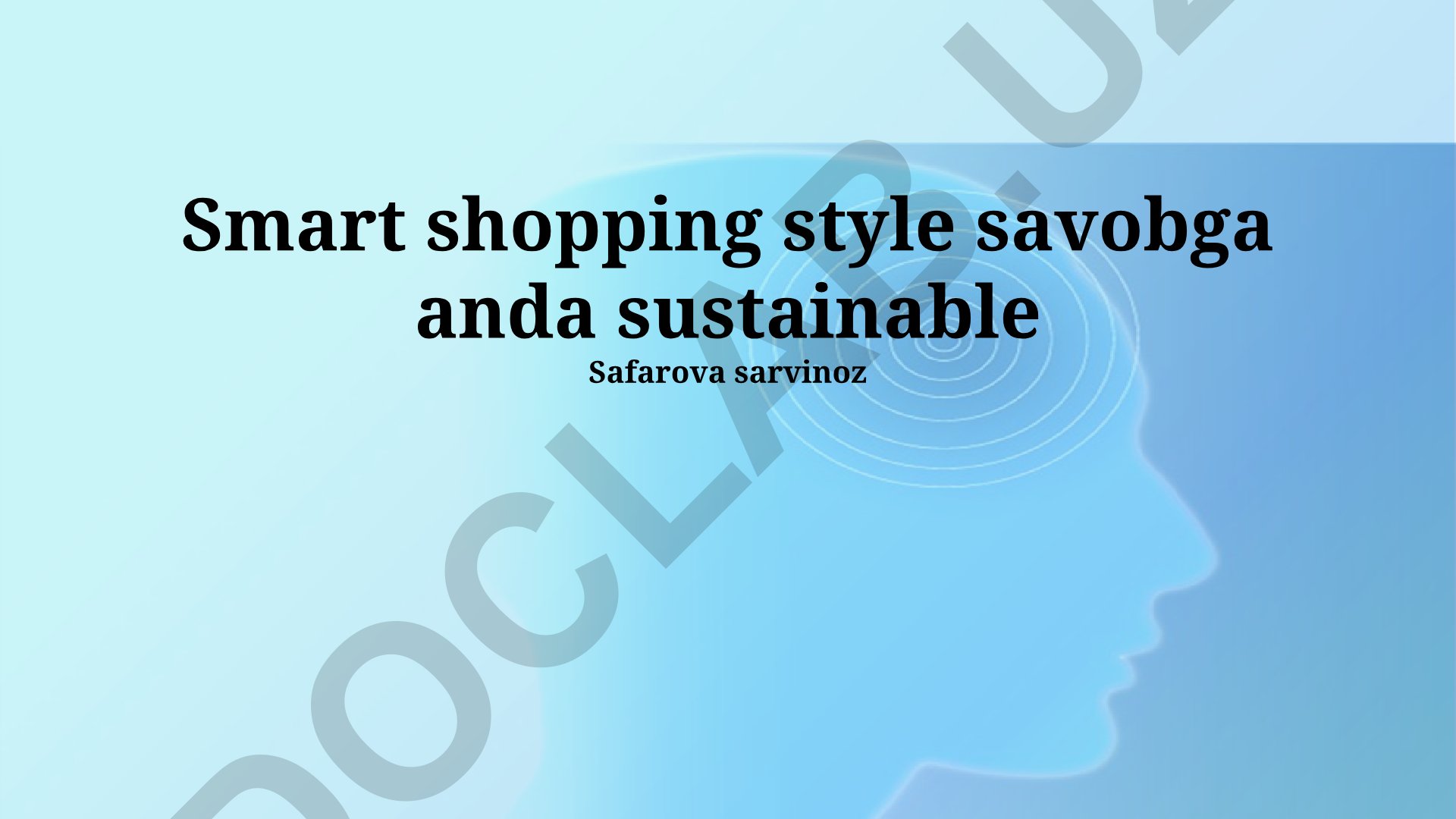 Smart shopping style savobga anda sustainable