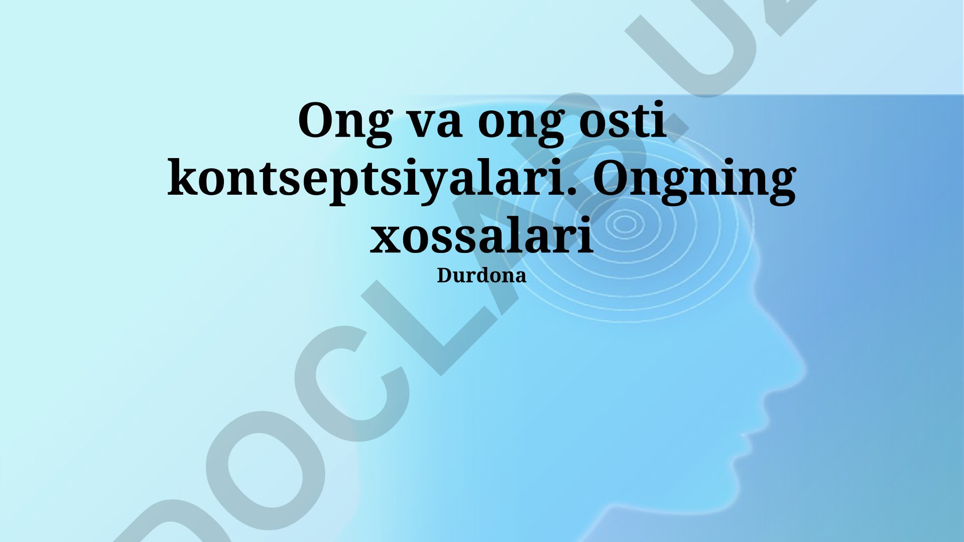 Ong va ong osti kontseptsiyalari, xususiyatlari va o'zaro ta'siri