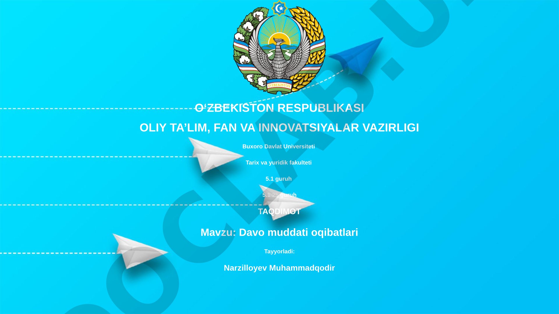 Davo muddati oqibatlari