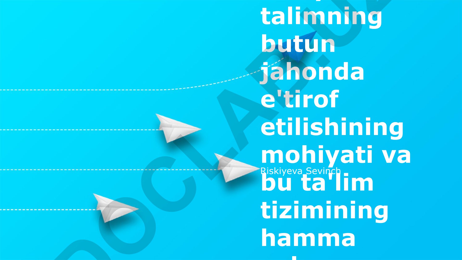 Inklyuziv ta'limning mohiyati va jahon miqyosidagi tan olinishi