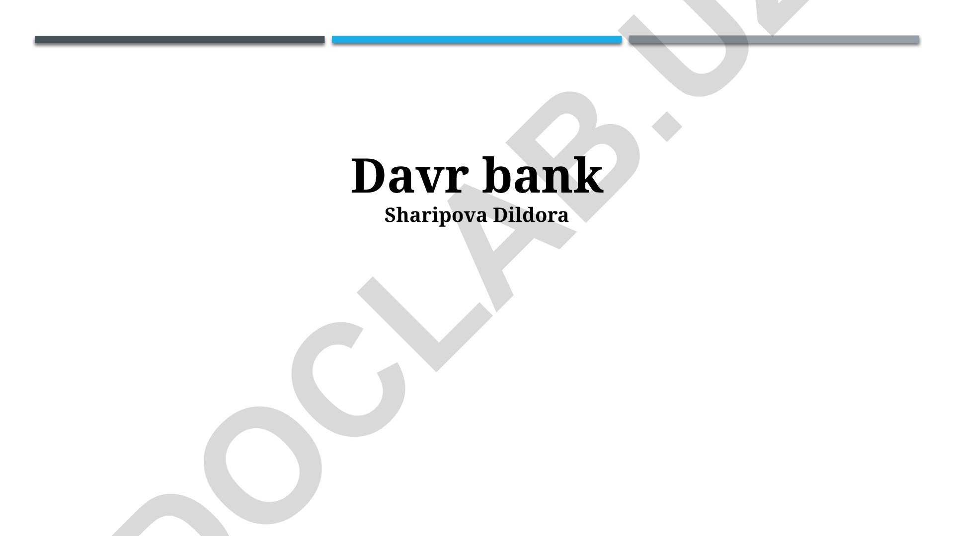 Davr Bankning xizmatlari, mahsulotlari va rivojlanishi