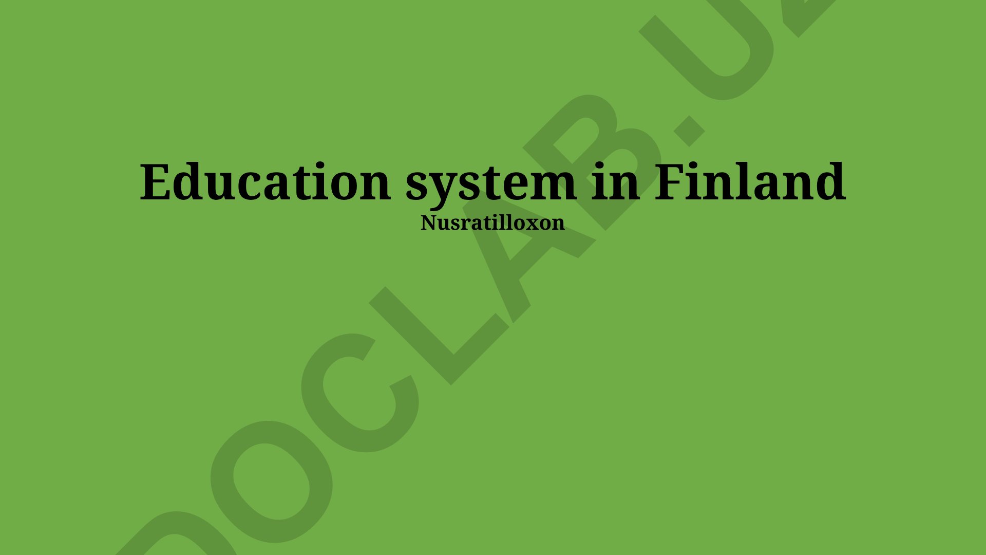 Finlandiya ta'lim tizimi
